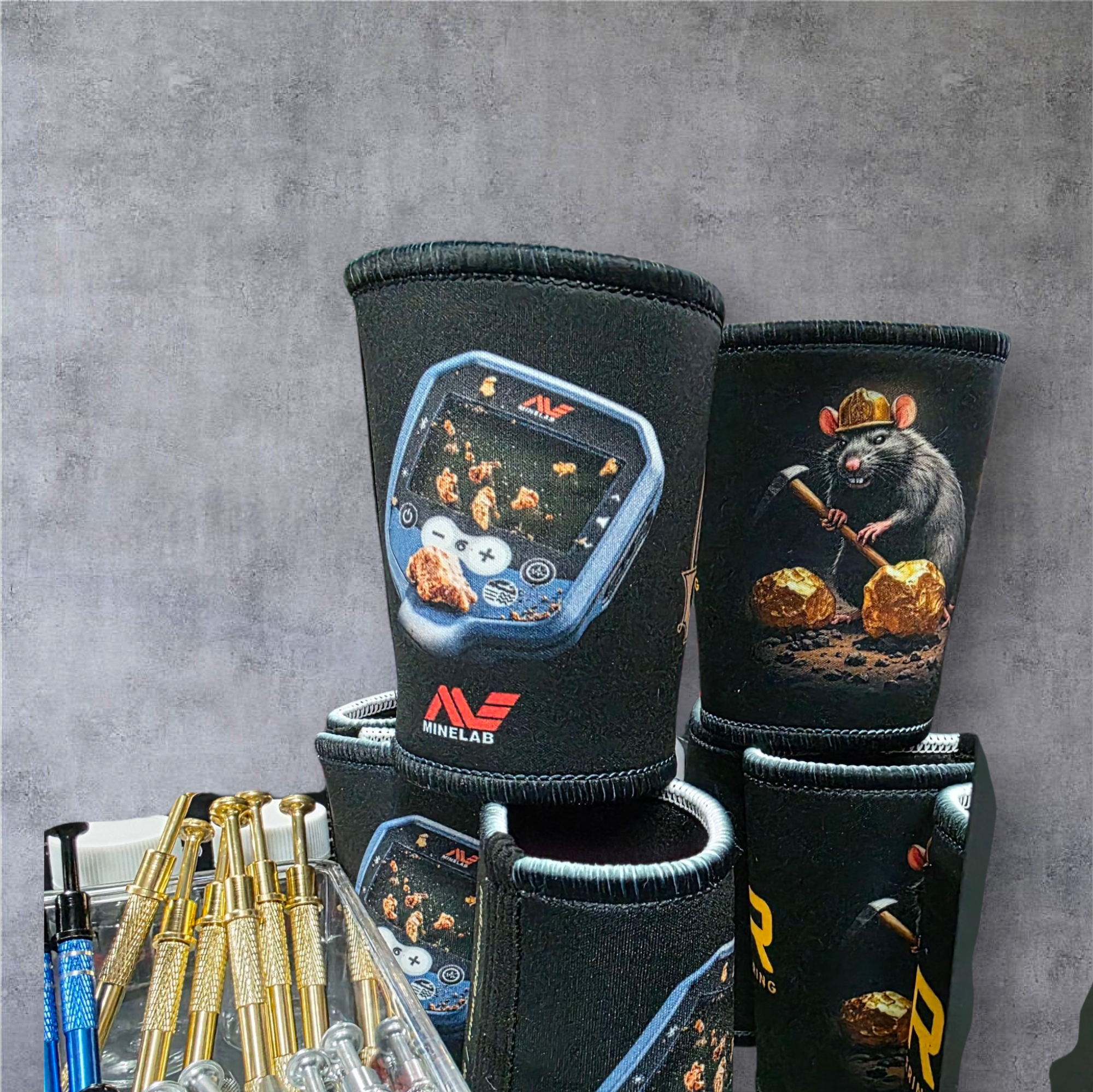 Gold Rat Stubby Coolers