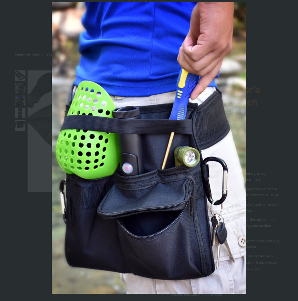 3 Pocket Prospector's Utility Belt and Pouch