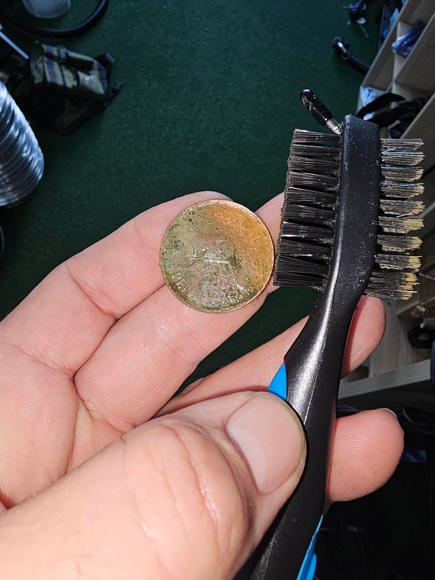 Metal detecting finds cleaner