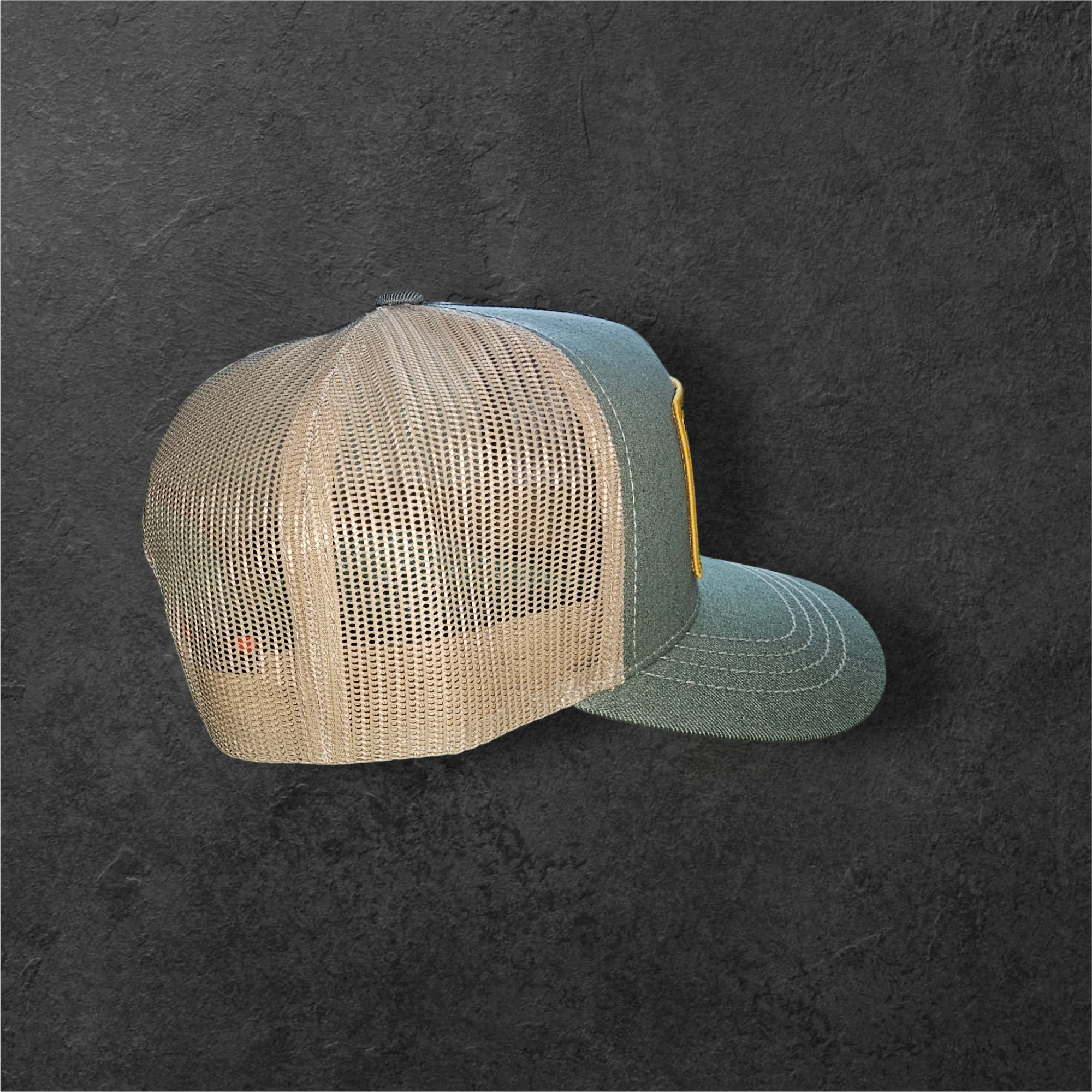 Country Stitch Trucker | GREEN DENIM - KHAKI Gold rat Engineering
