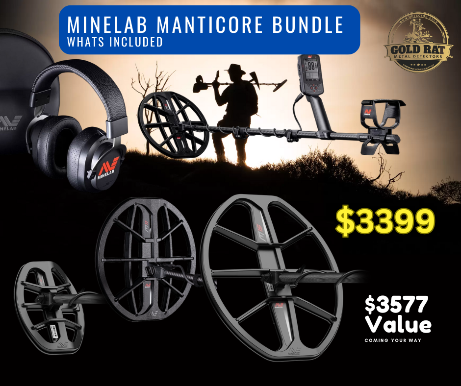 Minelab Manticore Metal Detector 3 Coil Combo