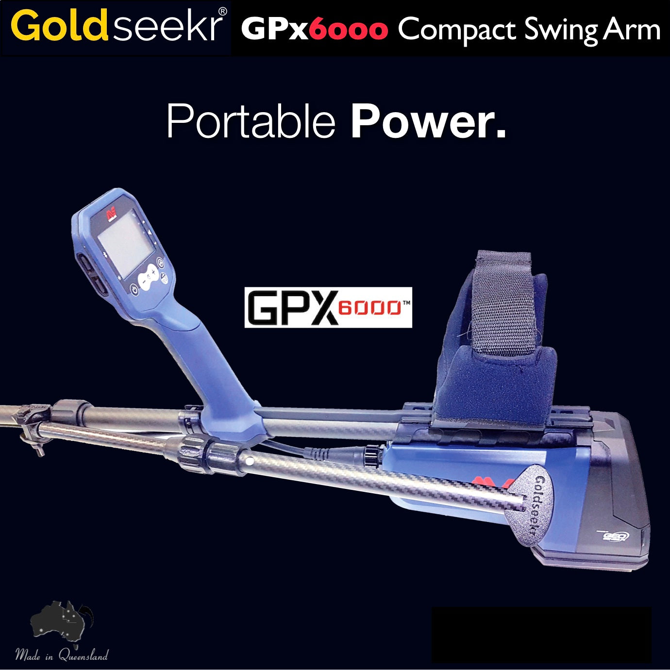 Compact Telescopic Swing Arm – for Minelab GPX6000