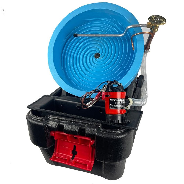 Desert Fox Gold Panning Machine Replacement Wheel - Blue, 7 Spiral Pickups