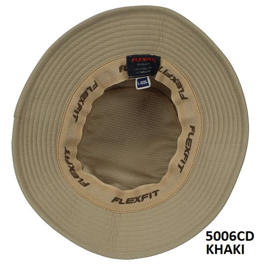 FLEXFIT® COOL & DRY Bucket Hat | Khaki Gold rat Engineering