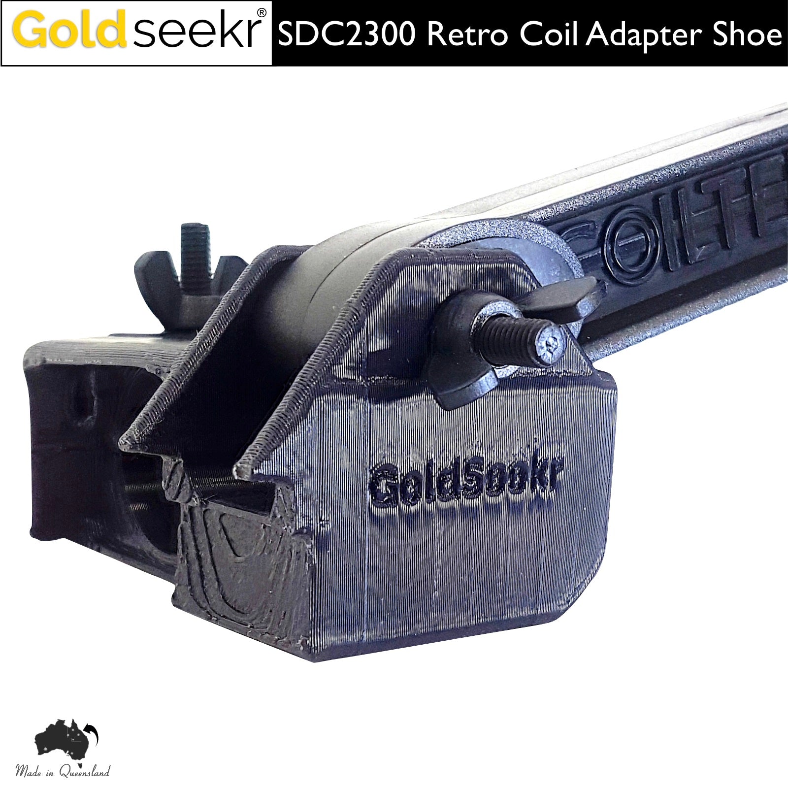 COIL SWAP ADAPTER SHOE – suits Minelab SDC2300 with coiltek coils