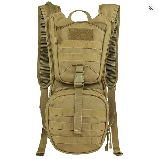 Hydration Backpack Suitable for 2-3L Water Bag Outdoor Military Backpack for Hiking Cycling Climbing without Water Bladder