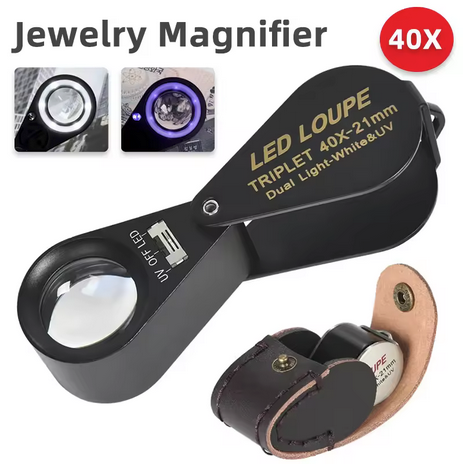 40x - 21mm LED + UV Loupe