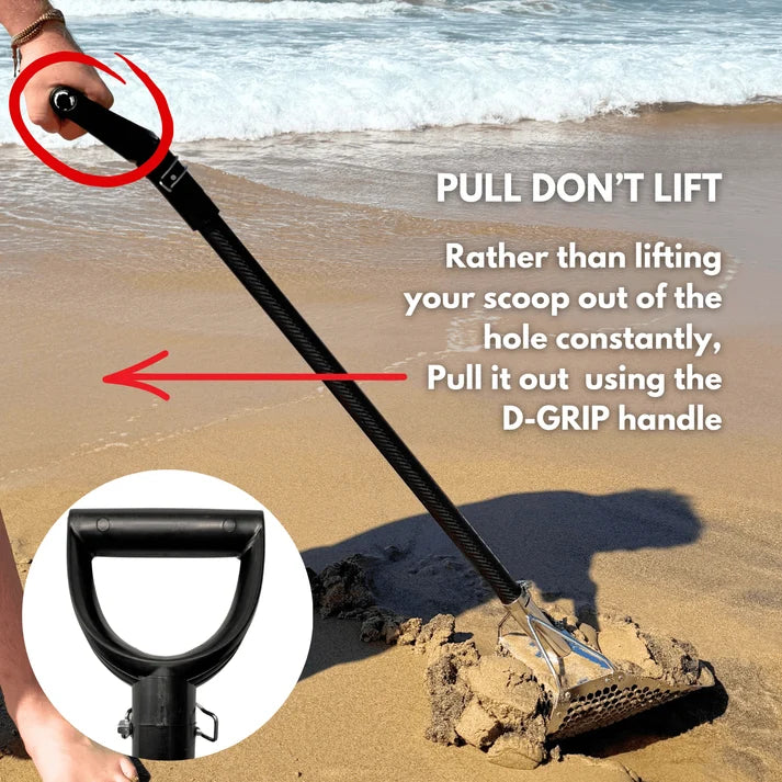 BEACH SAND SCOOP V2 + CARBON HANDLE