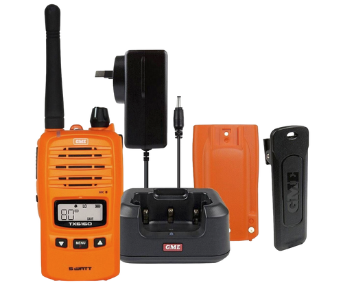 GME TX6160XO IP67 UHF CB Handheld Portable Two Way Radio Blaze Orange