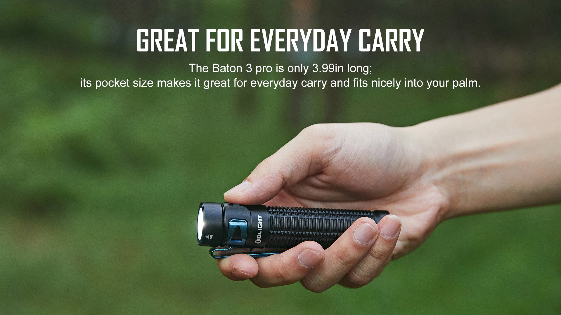 Olight Baton 3 Pro 1500 Lumens Everyday Carry Torch Orange