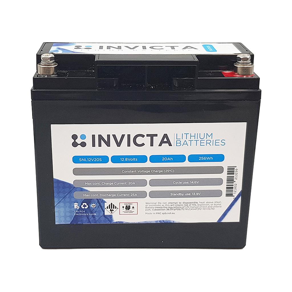 Invicta Lithium 12V 20Ah Lifepo4 Battery – Gold Rat Highbankers