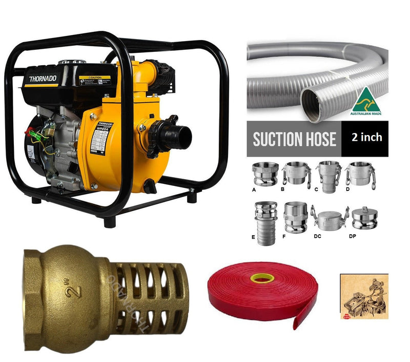 2 Inch Highbanker Pump, fittings and HD Hose kit