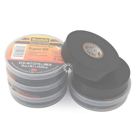3M Vinyl Tape Super 88 Heat Resistant Coil wrap Tape