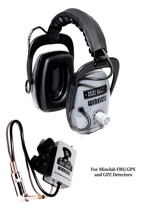 Gray Ghost Wireless Headphones for GPX GPZ Detectors
