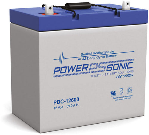 12V 59 AH Deep Cycle AGM Battery Power Sonic