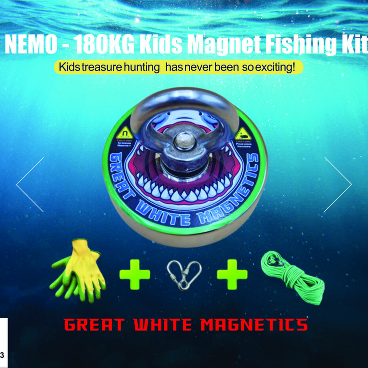 NEMO - 180KG Kids Magnet Fishing Kit – Gold Rat Highbankers Australian Made  Gold prospecting Equipment