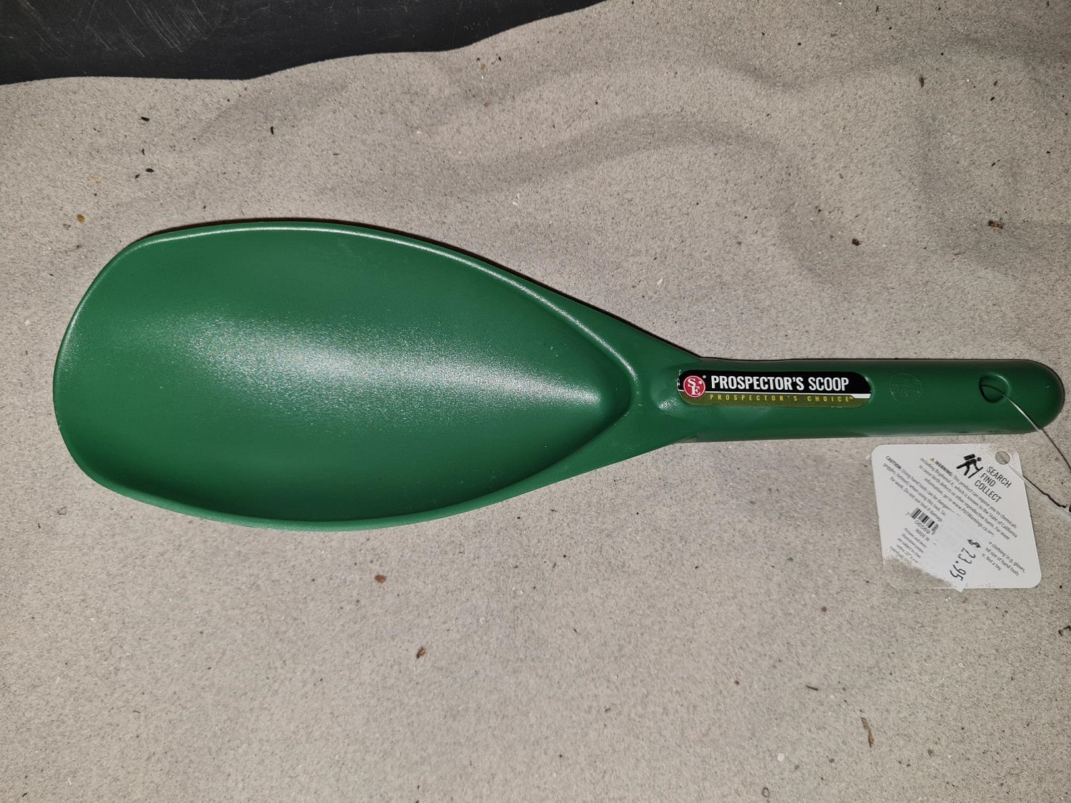 12.5" Heavy Duty Plastic Body Prospector's Scoop - Green